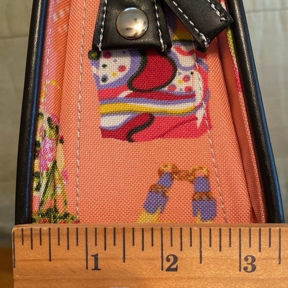 Pink handbag with novelty fun purse print black handles - Picture 11 of 11